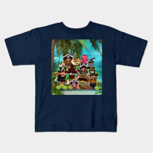 Pirates coming to the island Kids T-Shirt